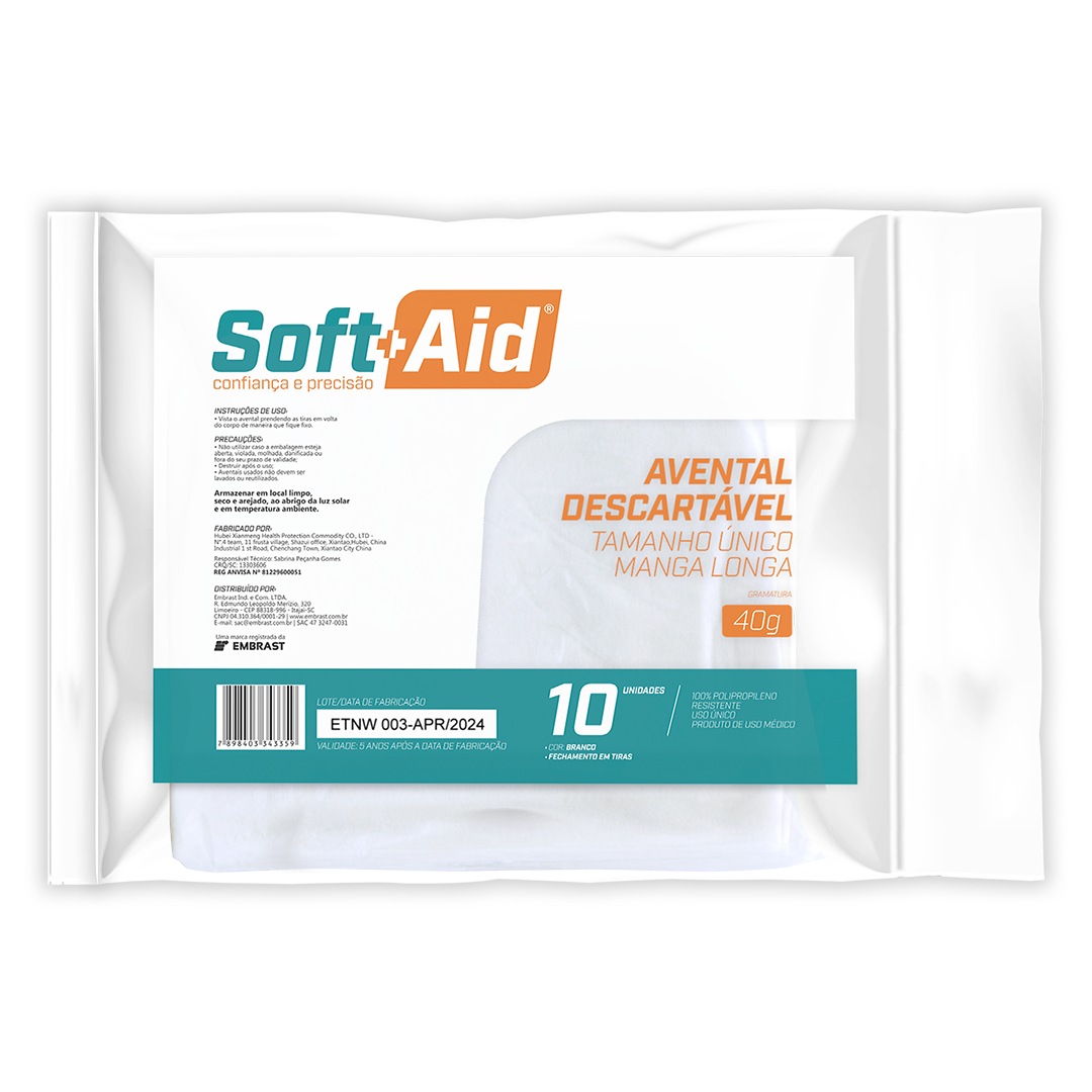 Avental Descartável Soft Aid TNT 40g 10UN